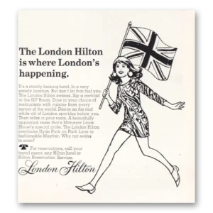 1968 Hilton Hotels Print Ad | Londons Happening