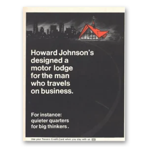 1968 Howard Johnson Print Ad | Motor Lodge