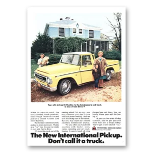1968 International Harvester Pickup Print Ad | Your Wife