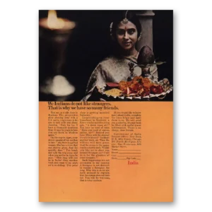 1968 India Print Ad | Do Not Like Strangers
