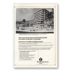 1968 InterContinental Hotels Print Ad | Latin America