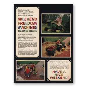 1968 John Deere Mowers + Tractors Print Ad | Weekend Freedom