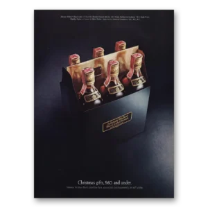 1968 Johnnie Walker Black Label Print Ad | Christmas Gifts