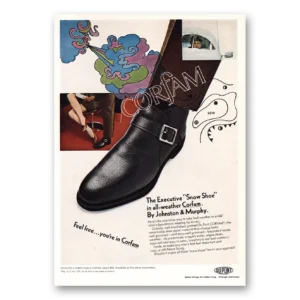 1968 Johnston & Murphy Shoes Print Ad | Executive Snow Shoe