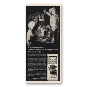 1968 Jones Dairy Farm Print Ad | Pure Natural Spices