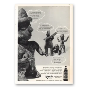 1968 Kahlua Print Ad | Zip Three Fast Strikes