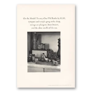 1968 KLH Print Ad | Model Twenty One Fm Radio