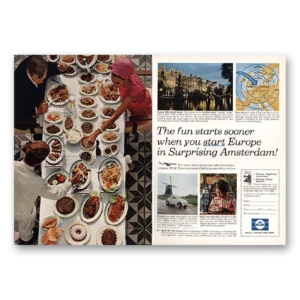 1968 KLM Royal Dutch Airlines Print Ad | Amsterdam