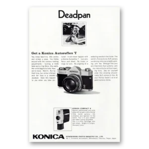 1968 Konica Camera Print Ad | Autoreflex