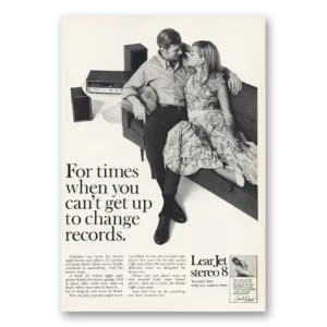 1968 Lear Jet Stereo Print Ad | For Times When You Cant Get Up
