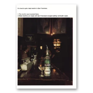 1968 Lejon Print Ad | Bad Martini In San Francisco