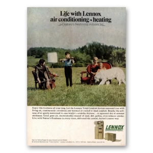 1968 Lennox Air Conditioning and Heating Print Ad | Life Lennox