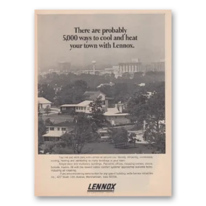 1968 Lennox Air Conditioning and Heating Print Ad | Heat Your Town