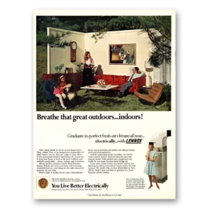1968 Lennox Total Comfort System Print Ad | Outdoors Indoors