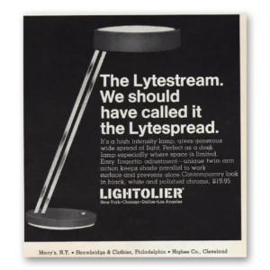 1968 Lightolier Print Ad | Lytestream Should Have Called It Lytespread