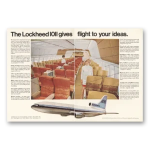 1968 Lockheed 1011 Print Ad | Gives Flight To Your Ideas