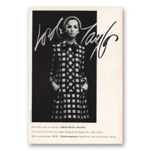1968 Lord & Taylor Print Ad | Tablecloth Checks
