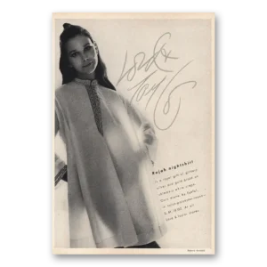 1968 Lord & Taylor Print Ad | Rajah Nightshirt Eyeful