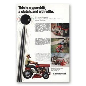 1968 Massey Ferguson Tractor Print Ad | Gearshift Clutch