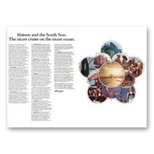 1968 Matson Line Print Ad | Nicest Cruise On Nicest Ocean