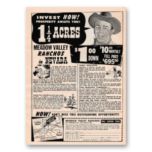 1968 Meadow Valley Ranchos Print Ad | Invest Now