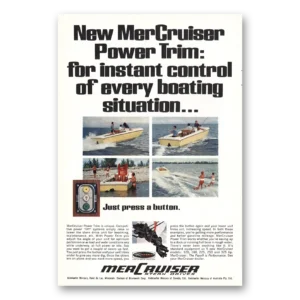 1968 MerCruiser Stern Drive Print Ad | Power Trim Pressbutton