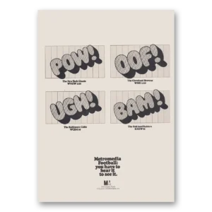 1968 Metromedia Print Ad | Football Pow