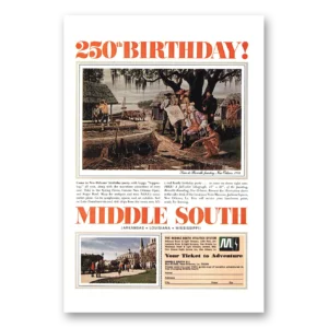 1968 Middle South Utilities Print Ad | 250th Birthday