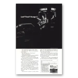 1968 Mobil Travel Guide Print Ad | Lost Tired Hungry