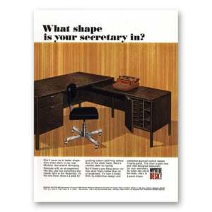 1968 Myrtle Desk Print Ad | Your Secretary