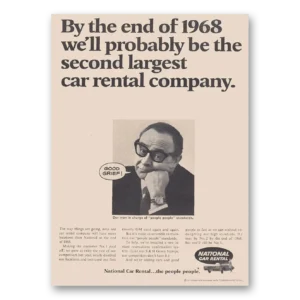 1968 National Car Rental Print Ad | Rental Company
