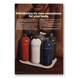 1968 Nine Flags Print Ad | Six New Sensation For Body
