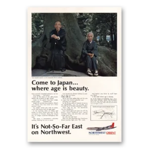 1968 Northwest Orient Airlines Print Ad | Come To Japan