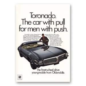 1968 Oldsmobile Toronado Print Ad | Car With Pull