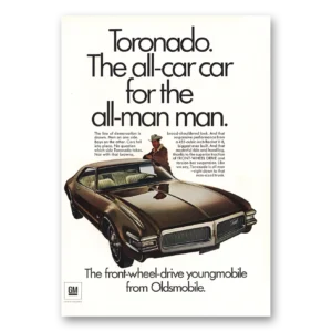 1968 Oldsmobile Toronado Print Ad | All Man Man