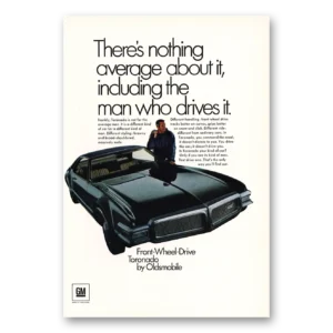 1968 Oldsmobile Toronado Print Ad | Nothing Average About It