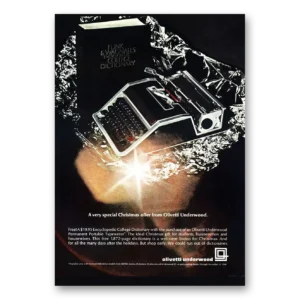 1968 Olivetti Portable Typewriter Print Ad | Christmas