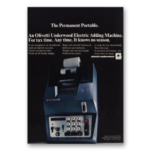 1968 Olivetti Adding Machine Print Ad | Adding Machine