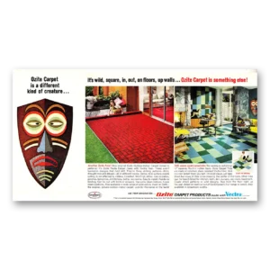 1968 Ozite Carpet Print Ad | Different Creature