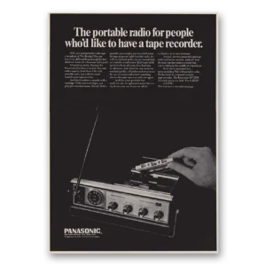 1968 Panasonic Tape Recorder Print Ad | Tape Recorder