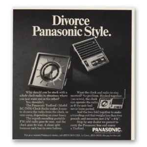 1968 Panasonic Print Ad | Divorce Panasonic Style