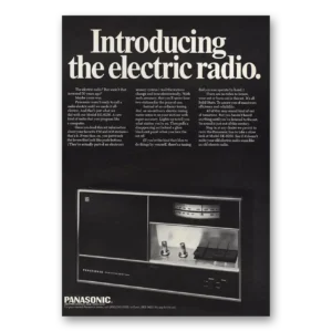 1968 Panasonic Print Ad | Introducing Electric Radio