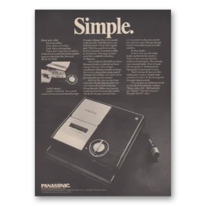 1968 Panasonic Tape Recorder Print Ad | Simple Oakwood