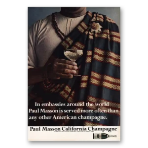 1968 Paul Masson Print Ad | Embassies Around The World