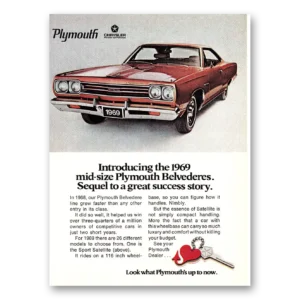 1968 Plymouth Belvedere Print Ad | Success Story