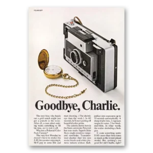 1968 Polaroid Color Pack Camera Print Ad | Goodbye Charlie