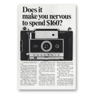 1968 Polaroid Color Pack Camera Print Ad | Make You Nervous