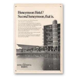 1968 InterContinental Hotels Print Ad | Honeymoon Ponce Puerto Rico