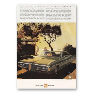 1968 Pontiac Wide Track Print Ad | Wide Tracking