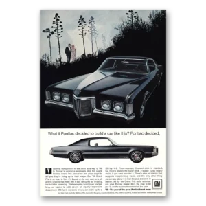 1968 Pontiac Grand Prix Print Ad | Pontiac Decided